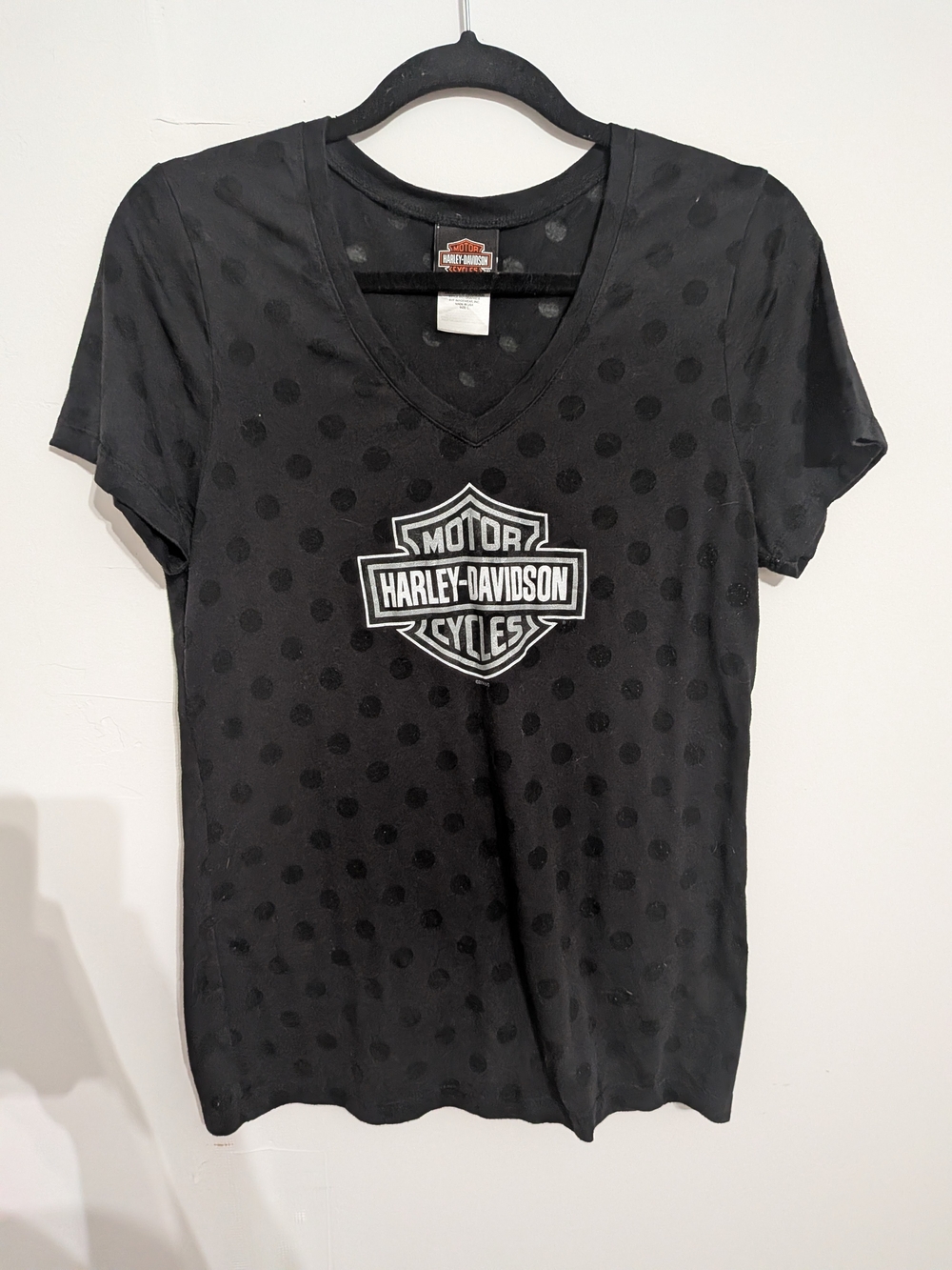 Harley-Davidson Women's Black V-Neck Logo Tee